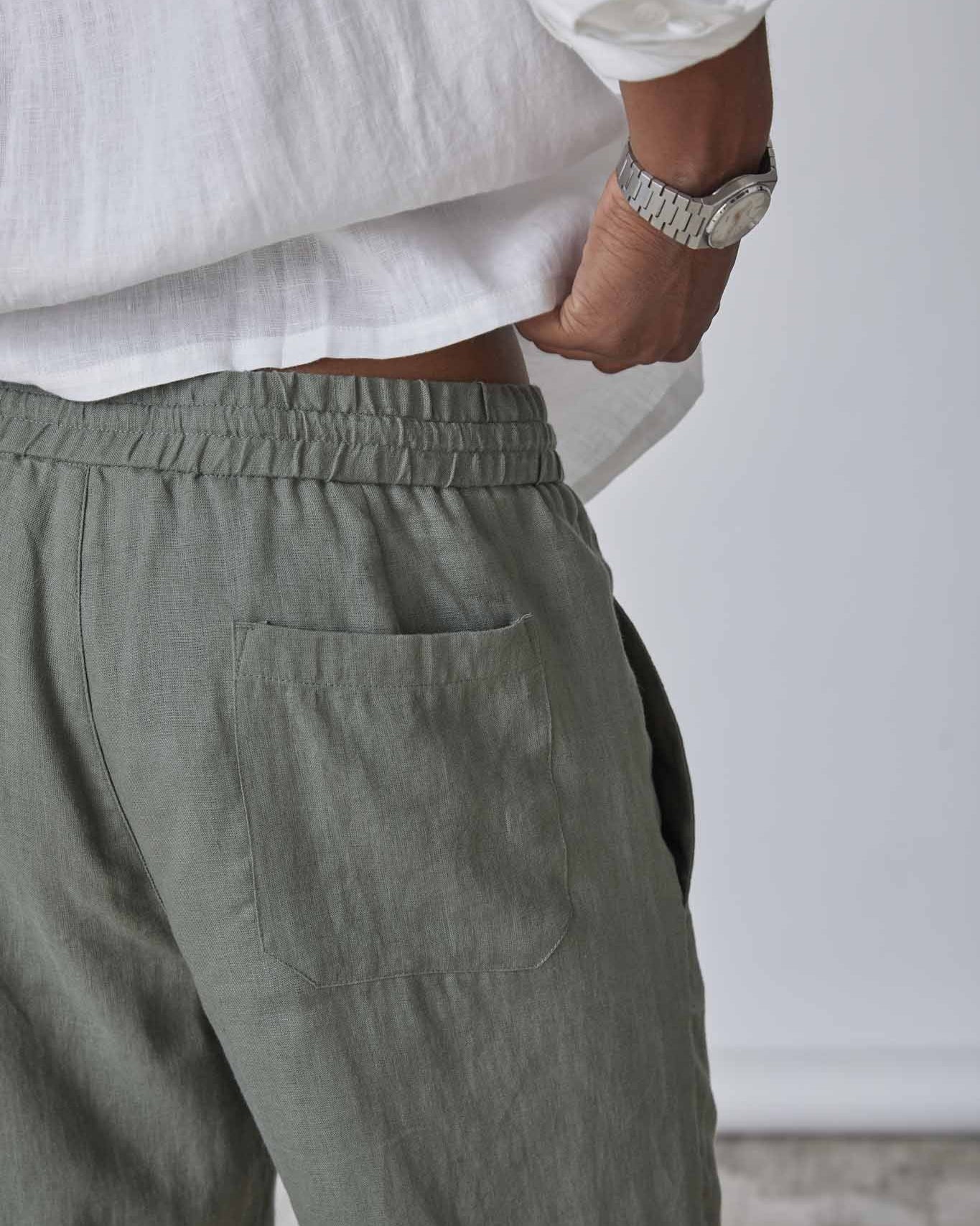 100% Hørbukser Army | Skagen - clothing.dk